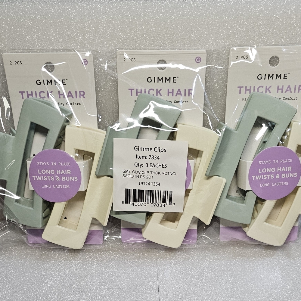 6 Hair Claws NEW GIMME THICK HAIR